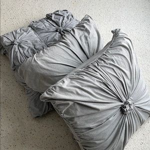 Anthropologie King Jersey Quilt + 2 Euro Shams